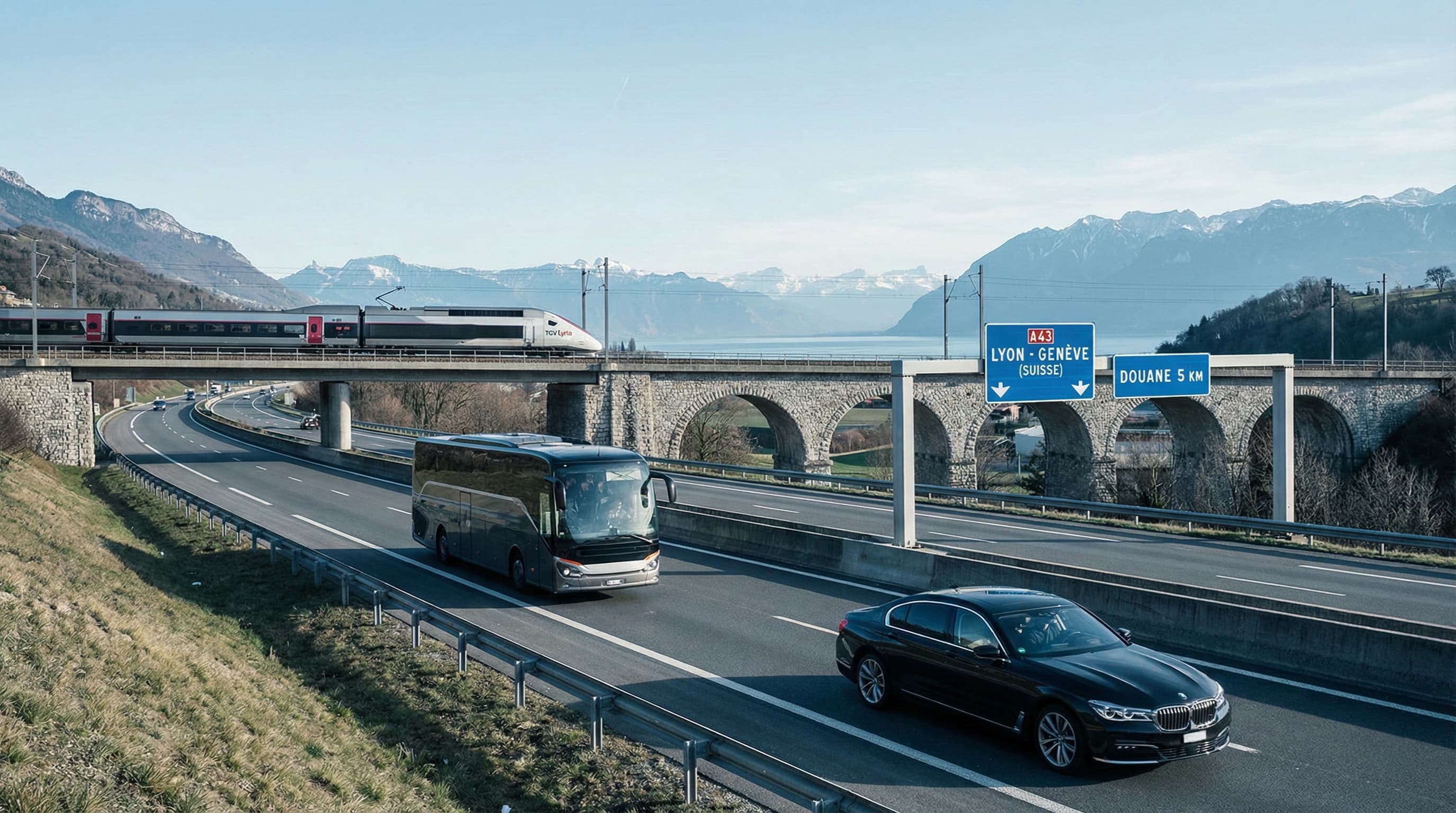 Aeropuerto de Lyon a Ginebra: Taxi vs Tren vs Autobús