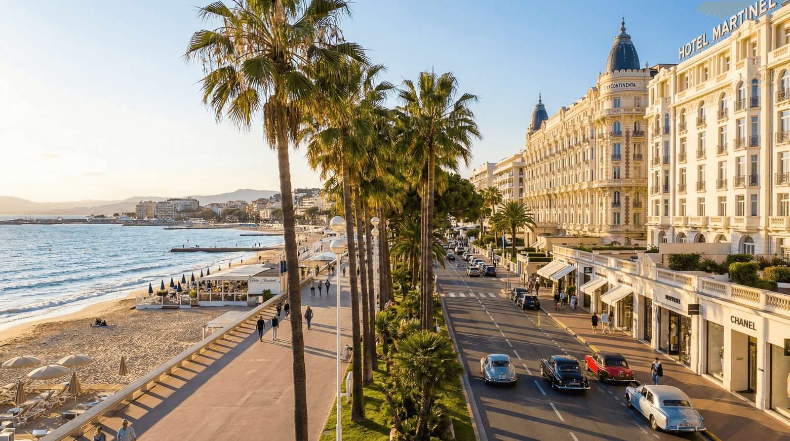 Cannes Croisette palm trees