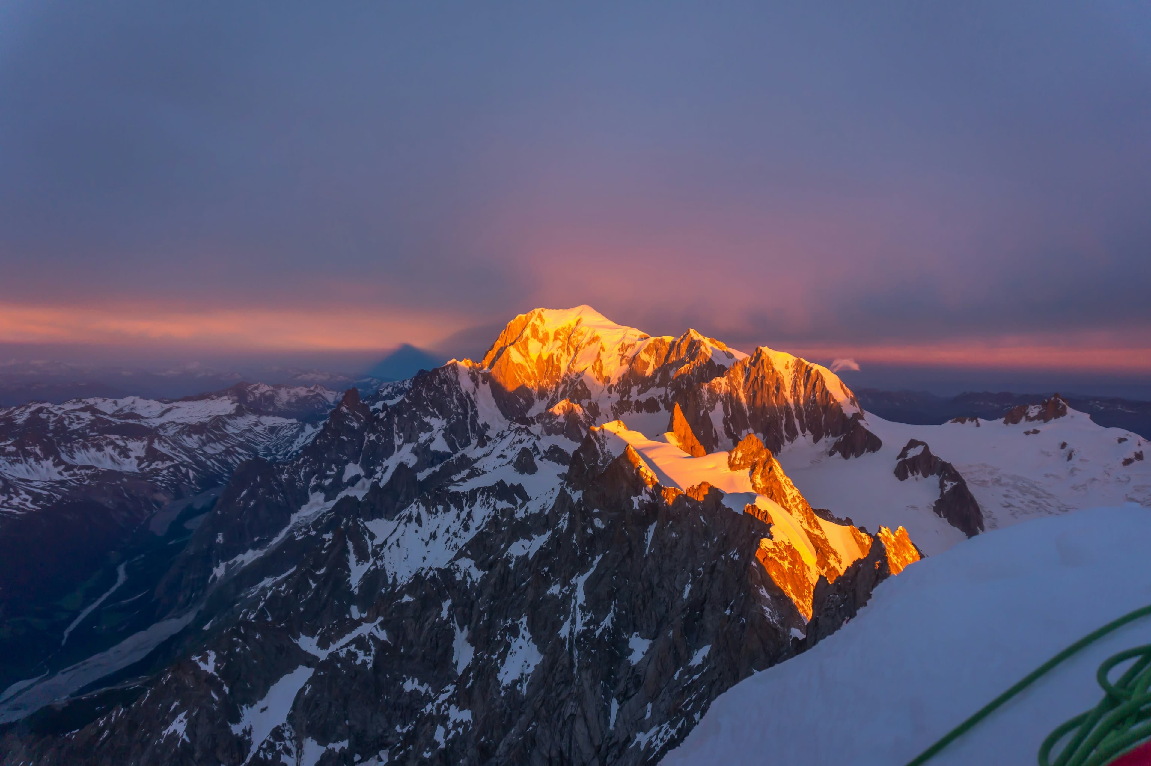 Mont Blanc massif in the French Alps