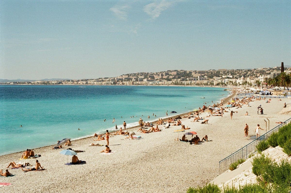 Nice city coastline along the French Riviera